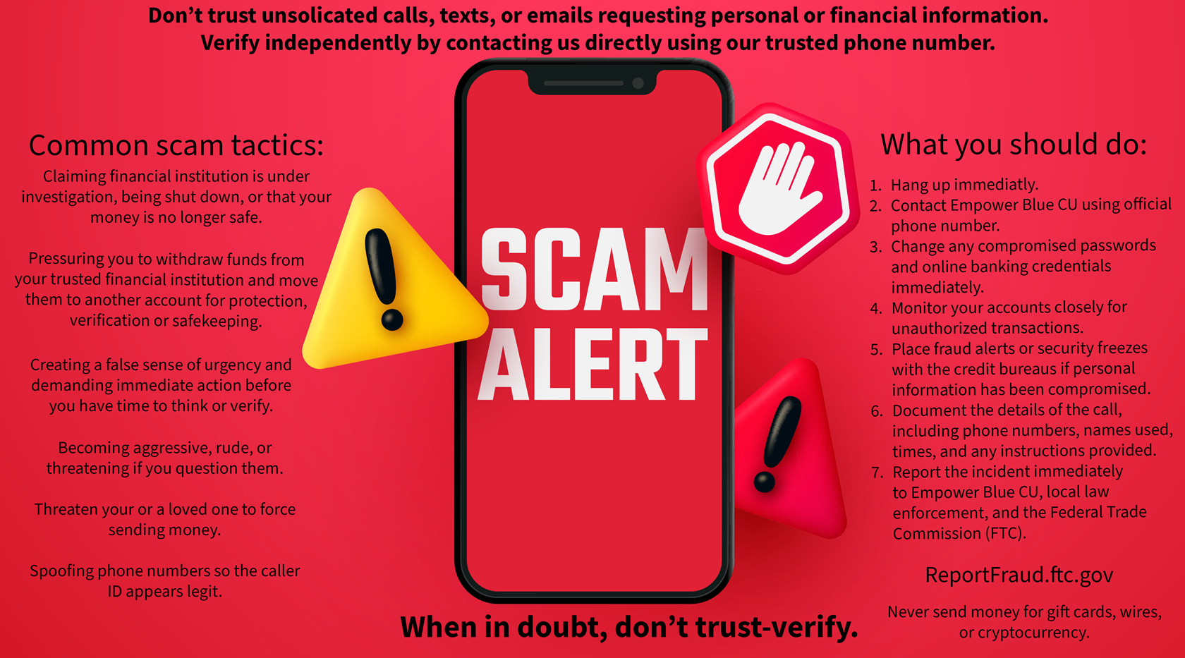 Be on the lookout for scams